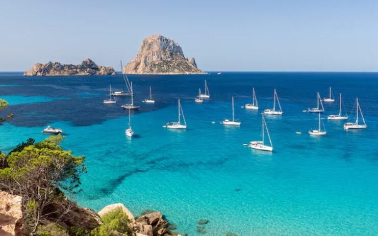 Beachfront restaurant on the Ibiza coast
