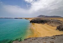 Volcanic landscape of Lanzarote visited on an island tour