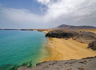 Volcanic landscape of Lanzarote visited on an island tour